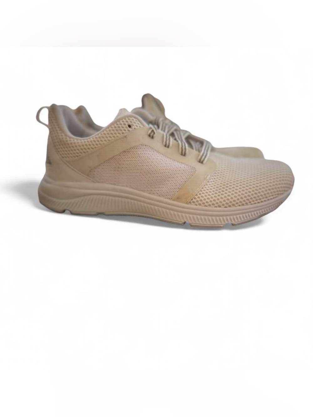 Avia Deluxe Womens Athletic Sneaker Size 7.5 Cream Beige Mesh Running Shoe NWOT